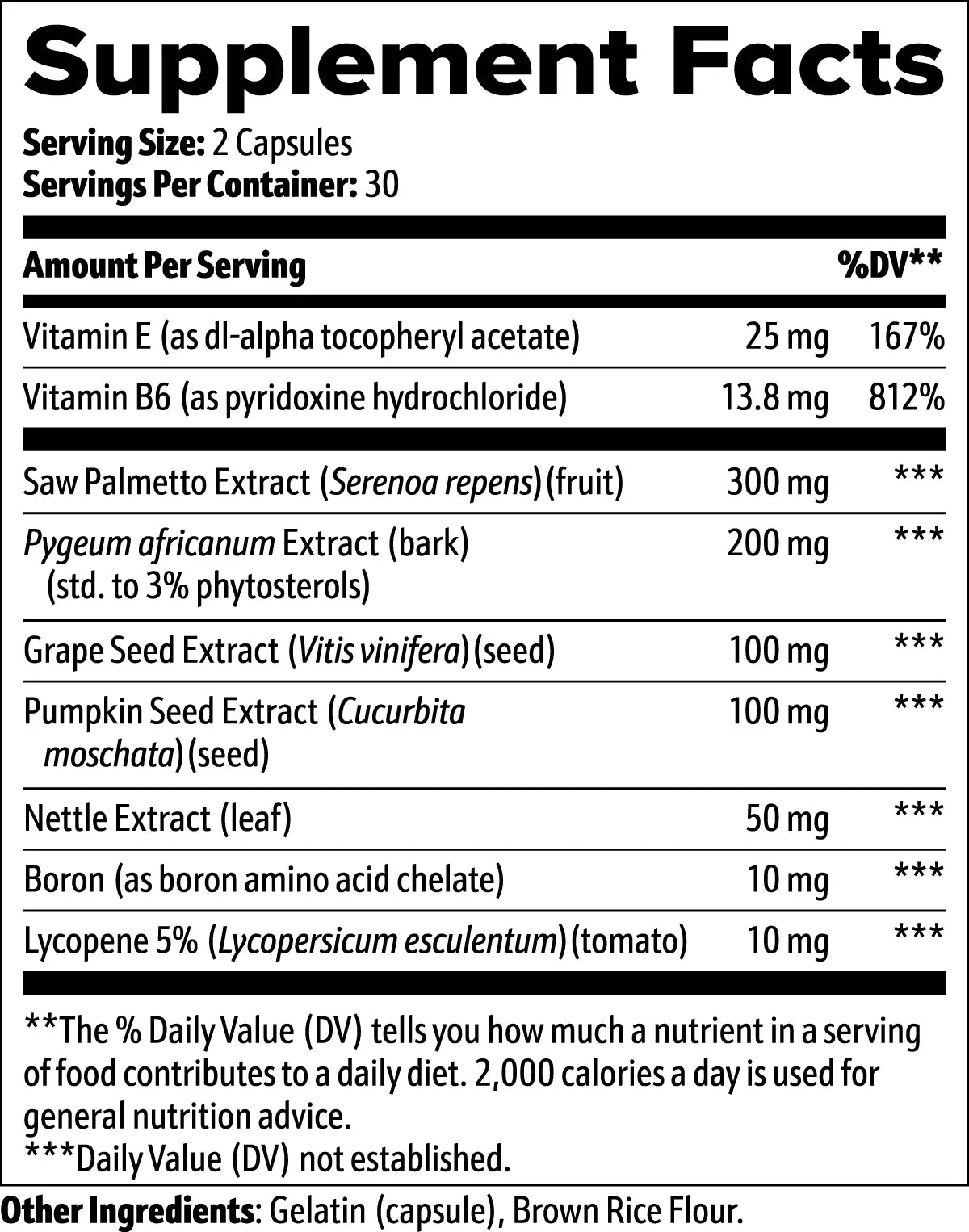 Prostate Support Nutrition Tribune