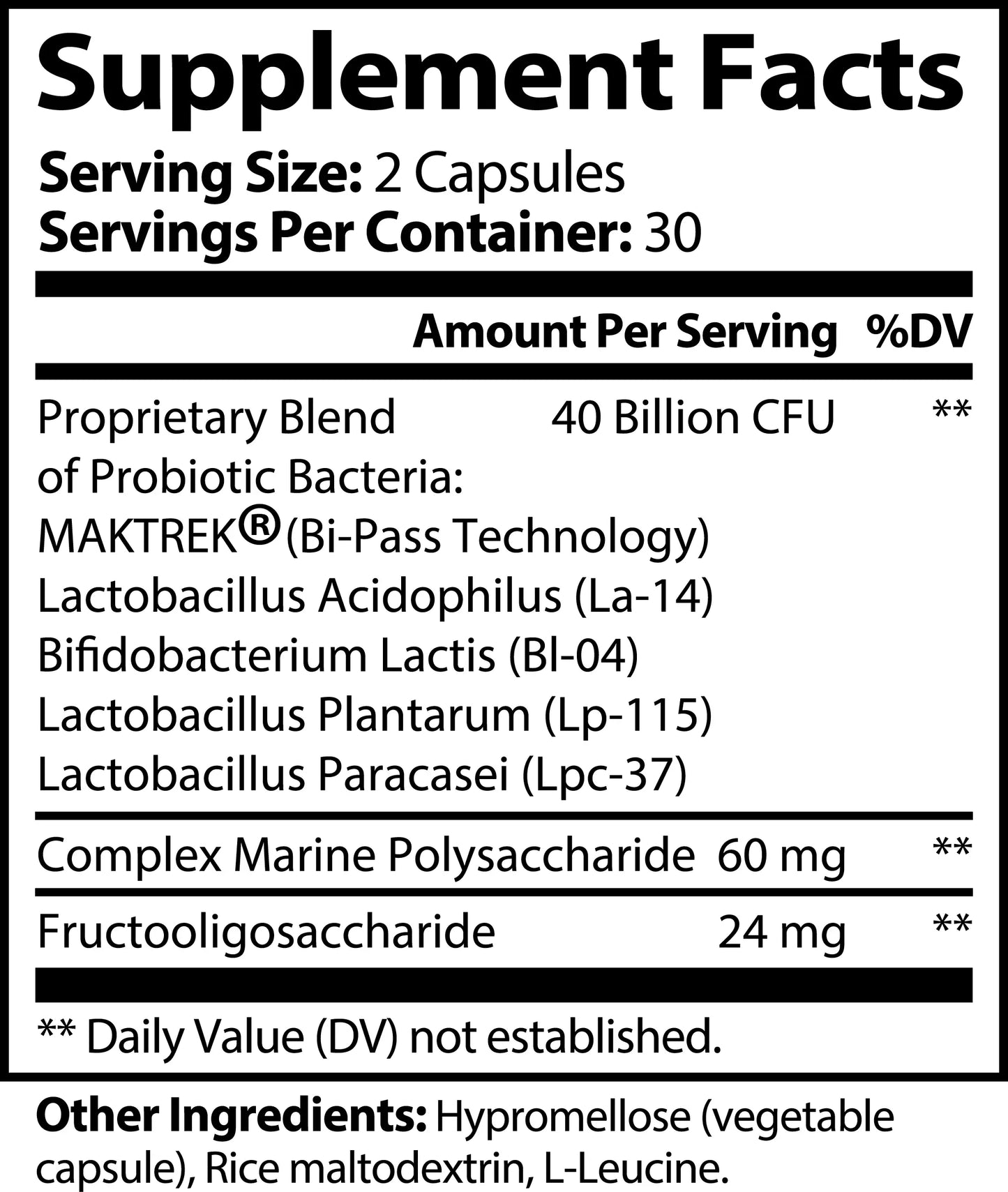 Probiotic 40 Billion with Prebiotics Nutrition Tribune