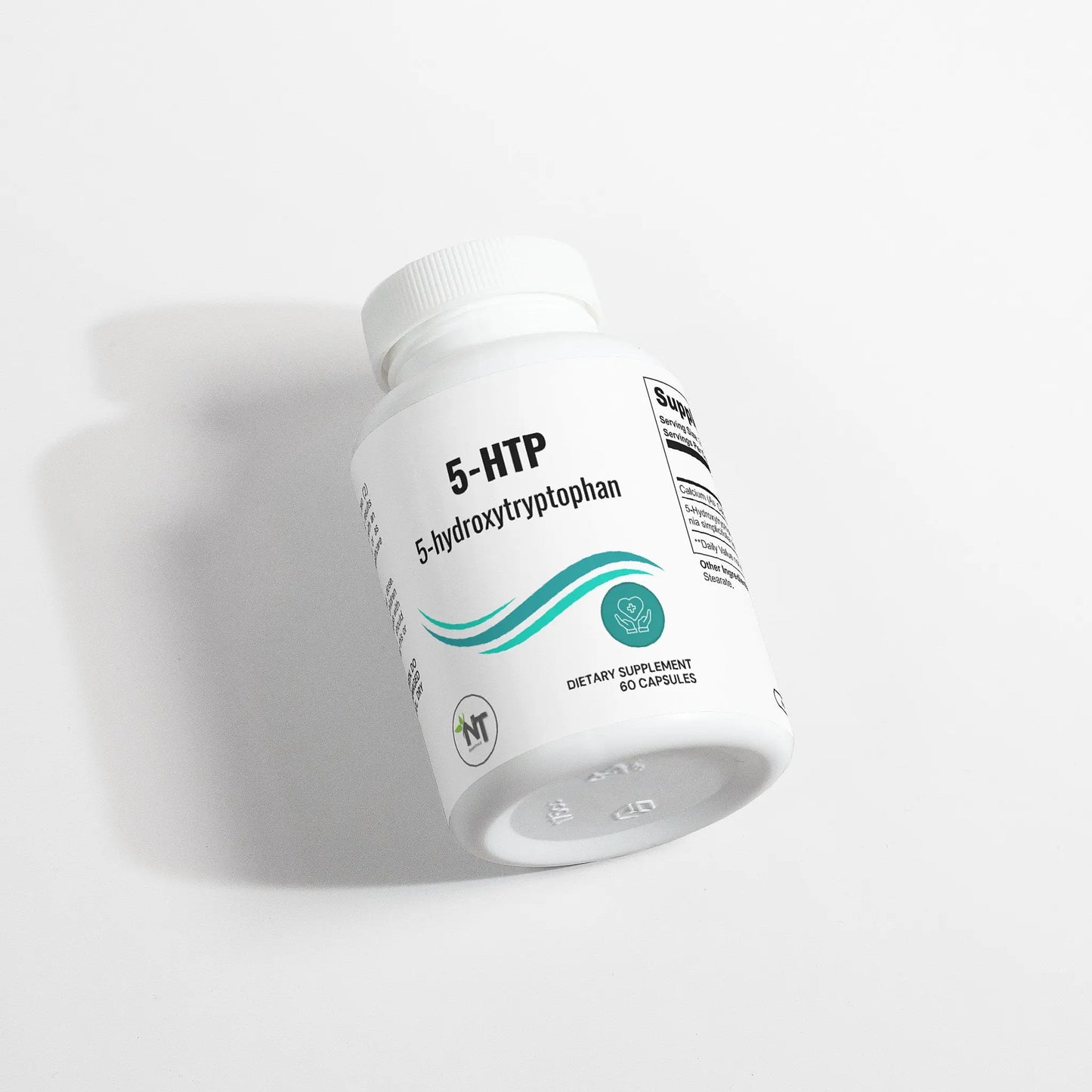 5-HTP Supplement 200mg Griffonia seed extract angled bottle