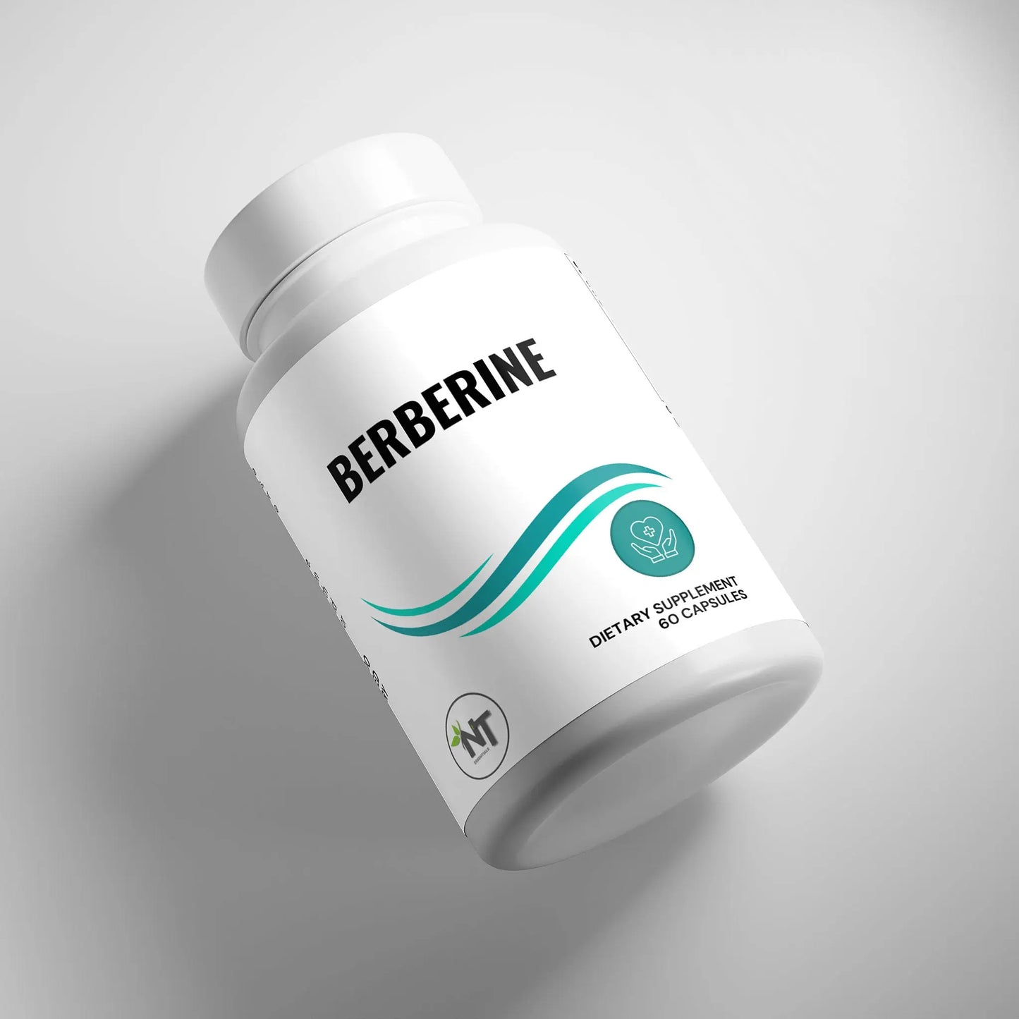 Berberine Capsules bottle side view dietary supplement for blood sugar support