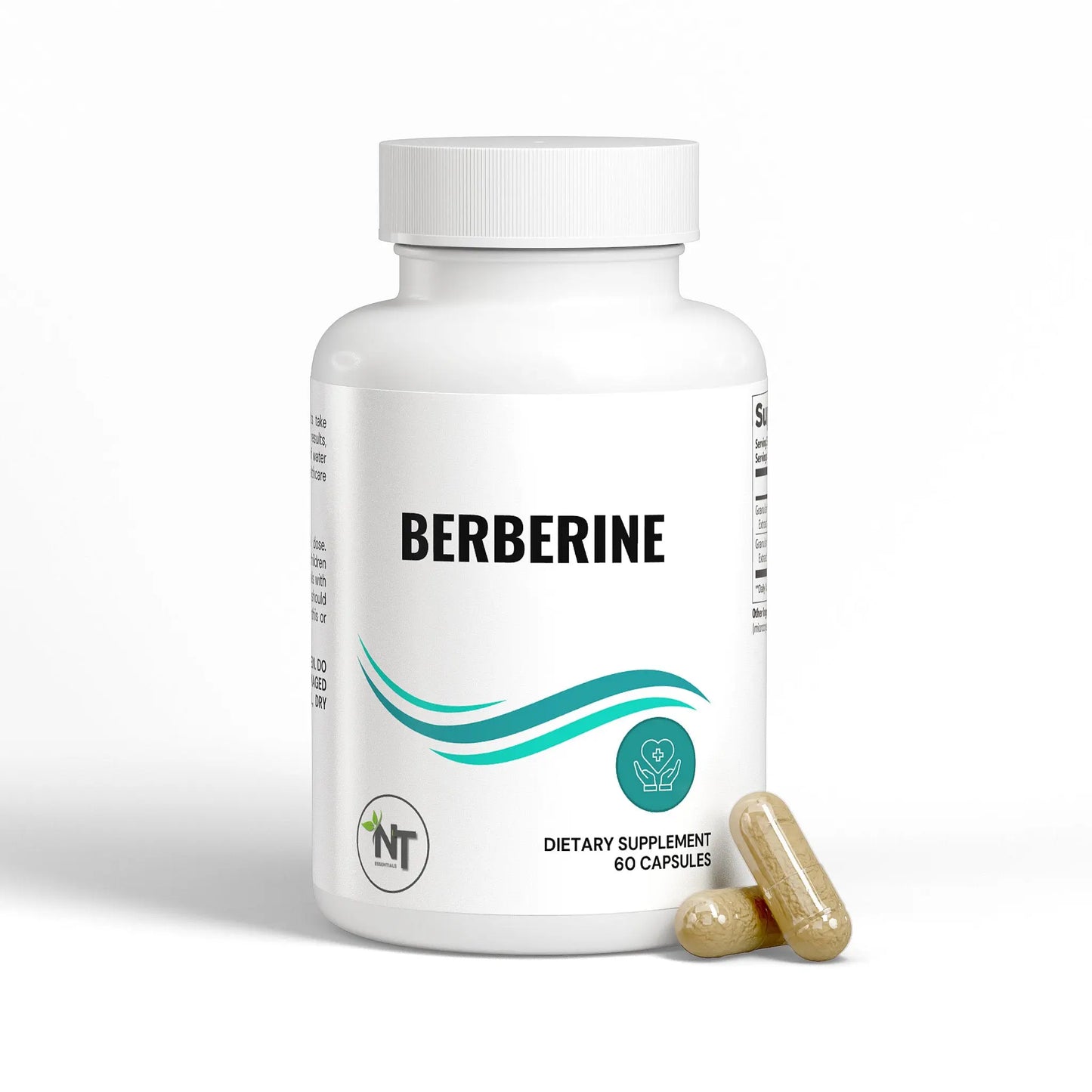 Berberine Capsules bottle with capsules for blood sugar and metabolic support