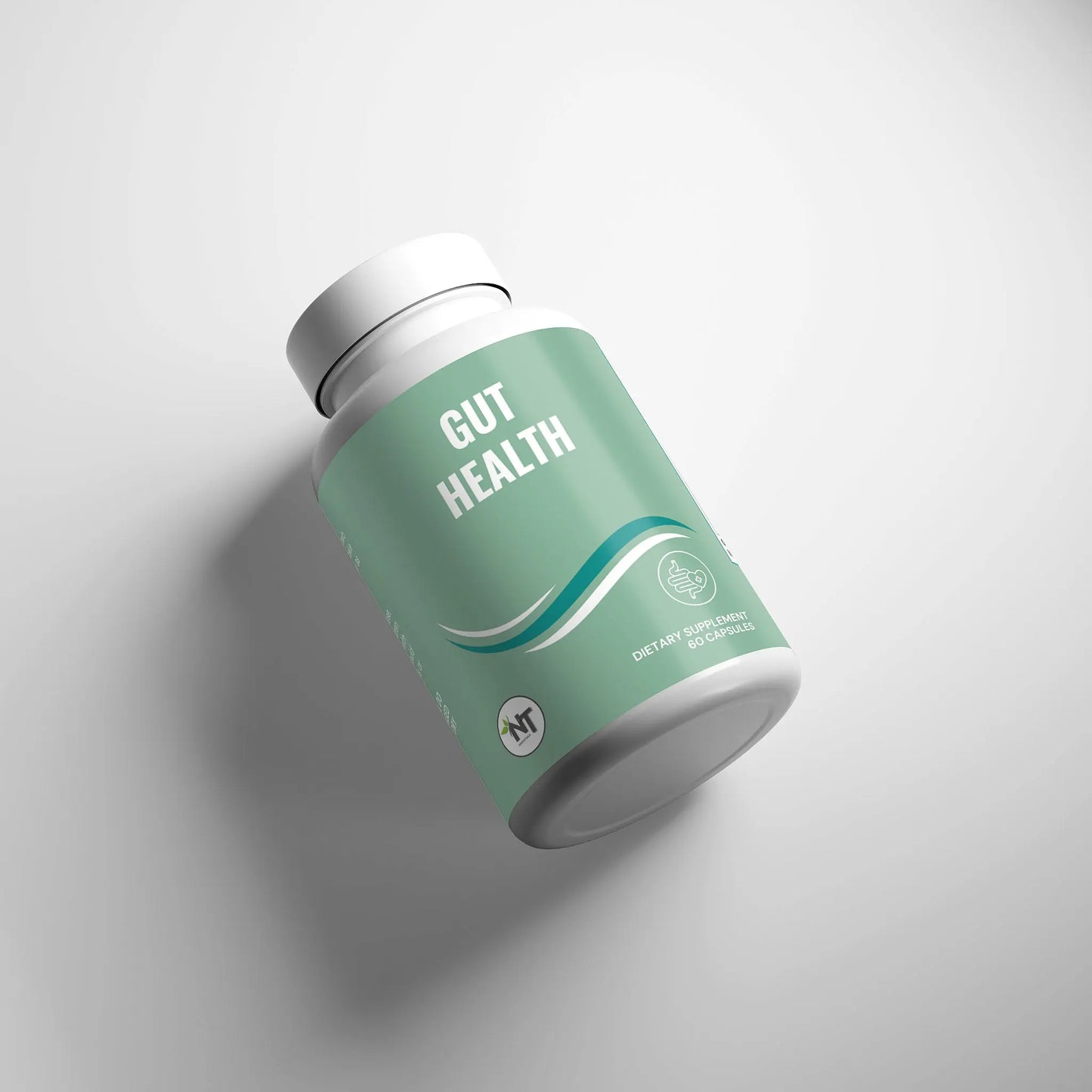 Gut Health Capsules bottle side view for digestive wellness