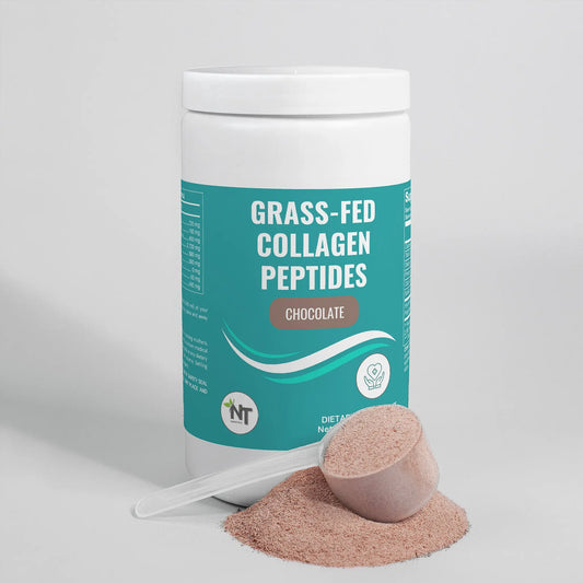 Grass Fed Collagen Powder Chocolate front label - Nutrition Tribune