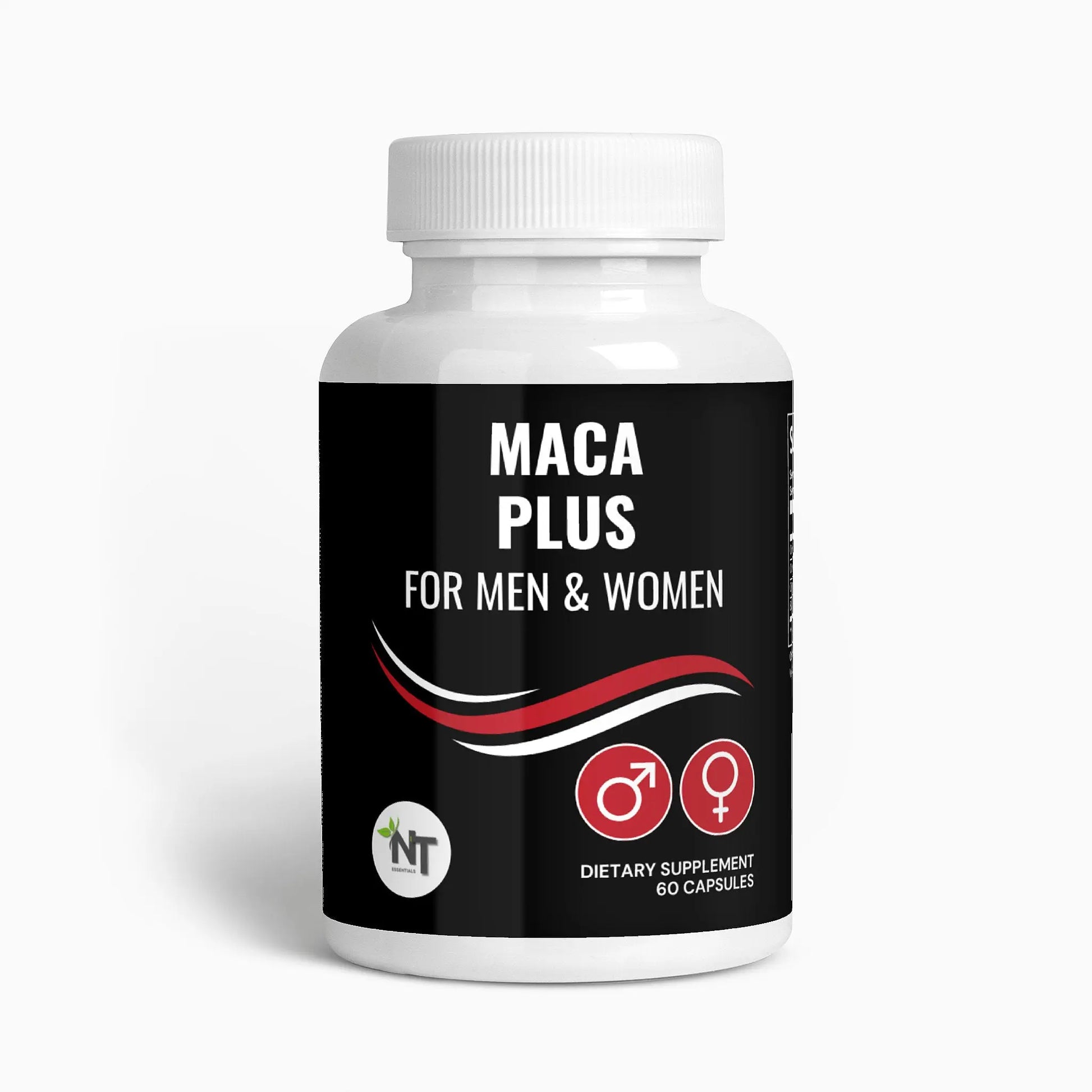 Maca Plus maca root capsules supplement bottle for men and women – Nutrition Tribune